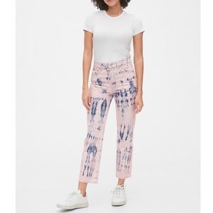LIKE NEW GAP Tie-Dye Cheeky Straight Jeans 10 Tall